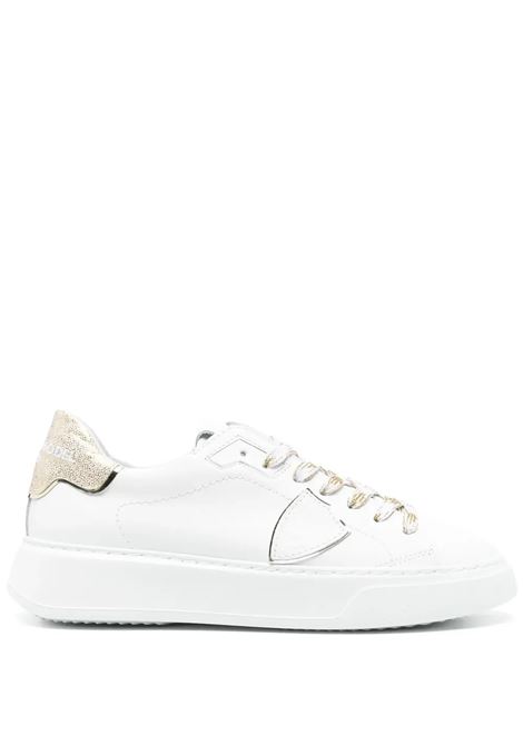 Sneakers Basse Temple - Bianco e Oro PHILIPPE MODEL | BTLDVG12